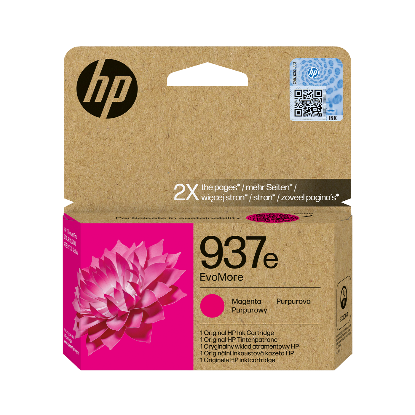 HP 937e EvoMore Magenta Original Ink Cartridge