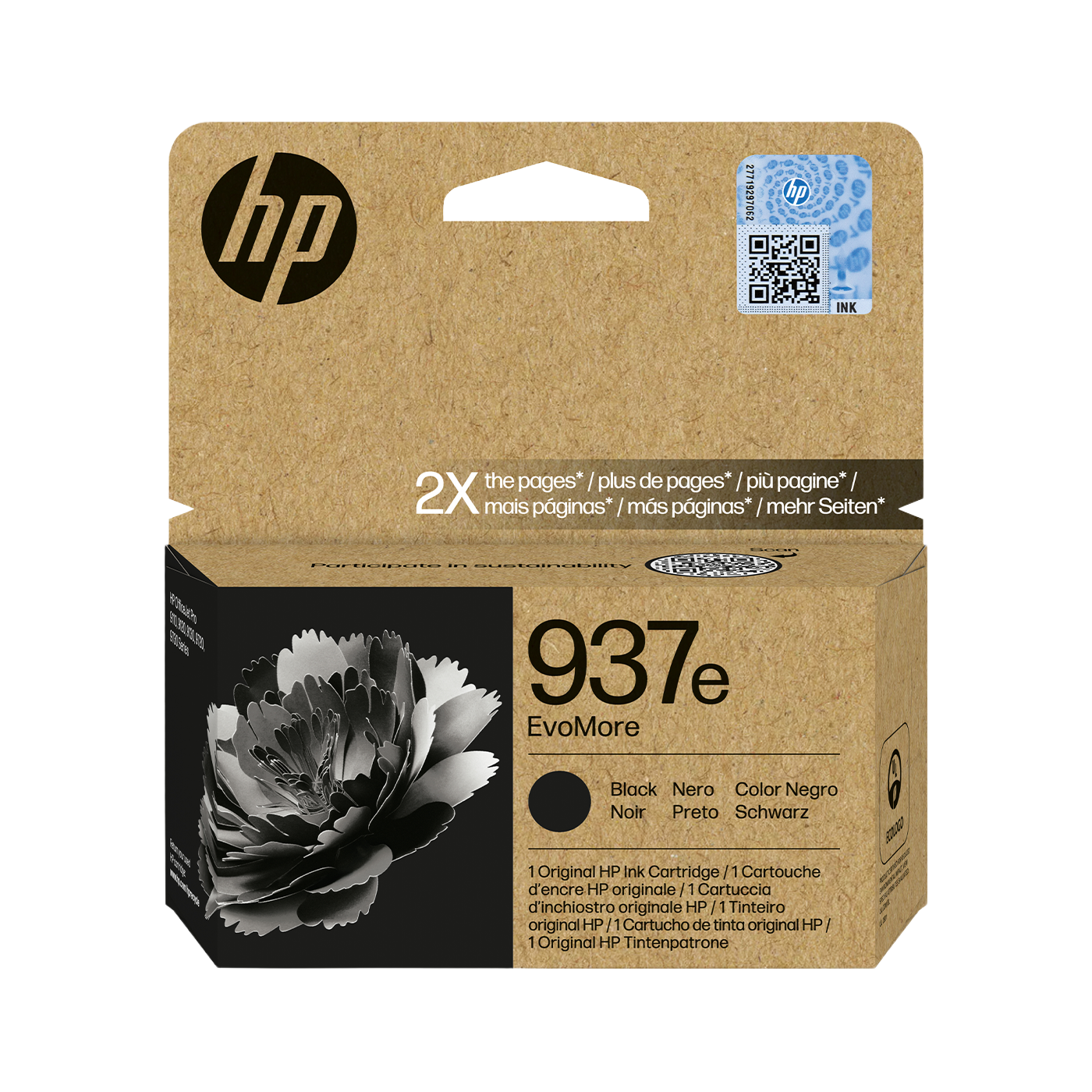 HP 937e EvoMore Black Original Ink Cartridge