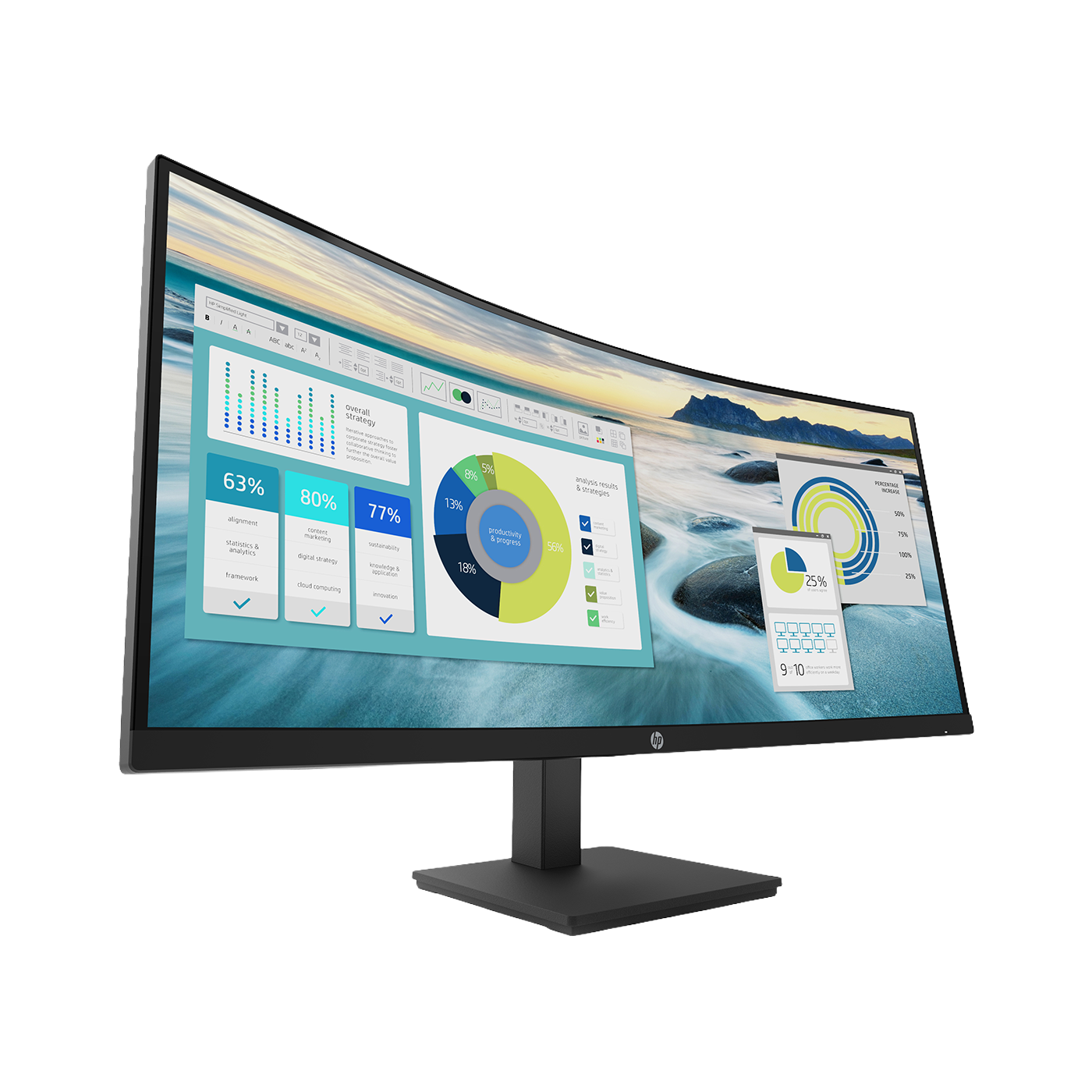HP P34hc G4 34inch WQHD USB-C Curved Monitor Display 1xHDMI 1xDP 4xUSB 3.1